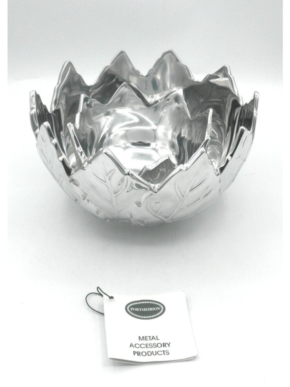 Portmeirion DUSK All Metal (Aluminum) Overlapping Leaf Bowl Set of 2 Stunning!